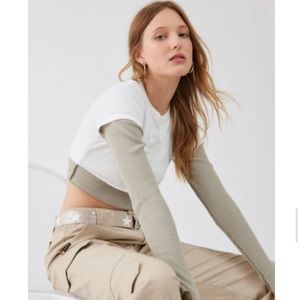 Urban Outfitters BDG Mason Layered Long Sleeve Top